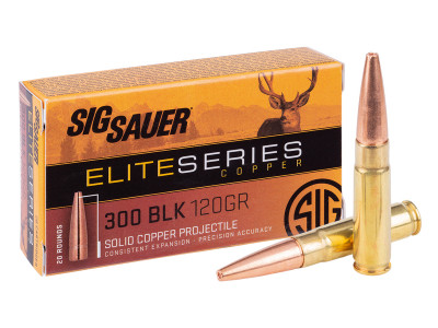 SIG Sauer .300 Blackout SBR Elite Series Copper, 120gr, 20ct