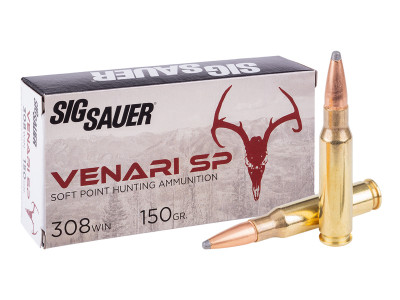 SIG Sauer .308 Winchester Venari Soft Point, 150gr, 20ct