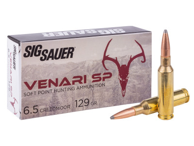 SIG Sauer 6.5 Creedmoor Venari Soft Point, 129gr, 20ct