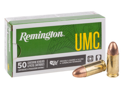 Remington 9mm Luger UMC Handgun FMJ, 124gr, 50ct