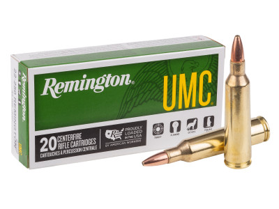 Remington .22-250 Remington UMC Centerfire JHP, 45gr, 20ct