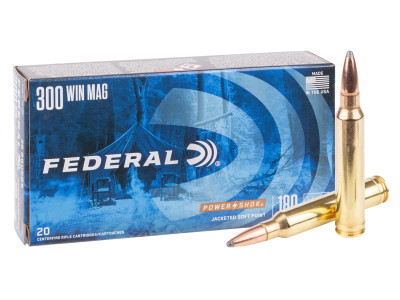 Federal .300 Winchester Magnum Power-Shok Rifle JSP, 180gr, 20ct