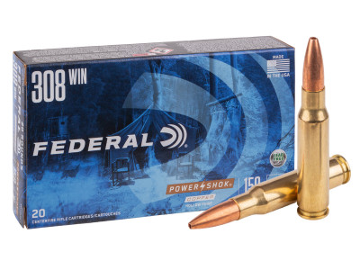 Federal .308 Winchester Power-Shok Copper Rifle, 150gr, 20ct