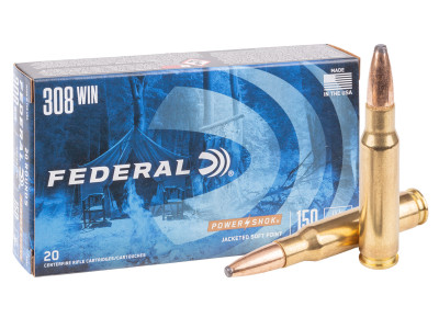 Federal .308 Winchester Power-Shok Rifle JSP, 150gr, 20ct