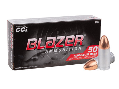 Blazer 9mm Luger Blazer Aluminum FMJ, 115gr, 50ct