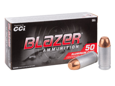 Blazer .40 S&W Blazer Aluminum FMJ, 165gr, 50ct