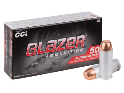 Blazer 10mm Auto Blazer Aluminum FMJ, 200gr, 50ct
