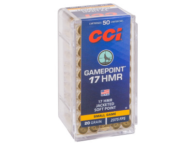CCI .17 HMR Gamepoint JSP 20gr, 50ct