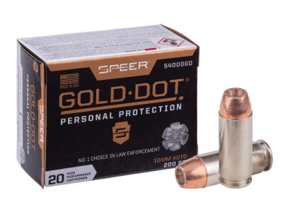 Speer 10mm Auto Gold Dot Handgun Personal Protection, 200gr, 20ct