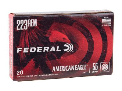 Federal American Eagle 223 Remington FMJBT, 55gr, 20ct