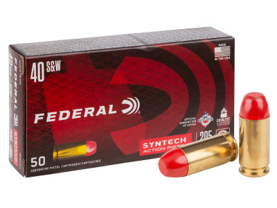 Federal .40 S&W Syntech Action Pistol Flat Nose, 205gr, 50ct