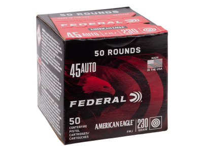 Federal .45 Auto American Eagle FMJ, 230gr, 50ct