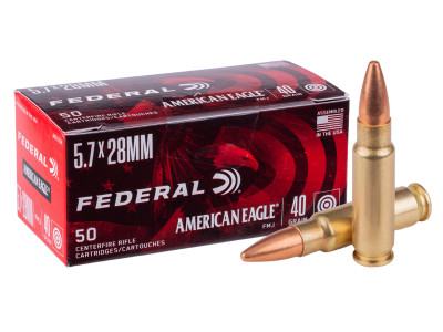 Federal 5.7x28mm American Eagle Handgun FMJ, 40gr, 50ct