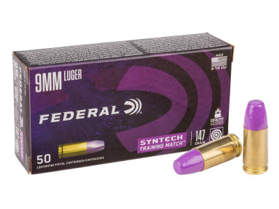 Federal 9mm Luger Syntech Training Match, 147gr, 50ct