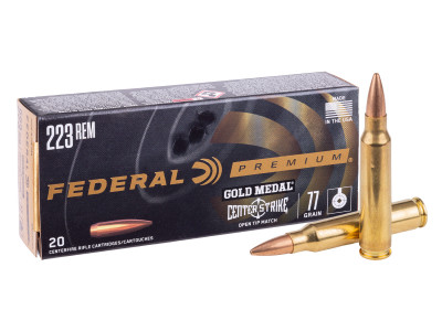 Federal Premium .223 Remington Gold Medal CenterStrike OTM, 77gr, 20ct