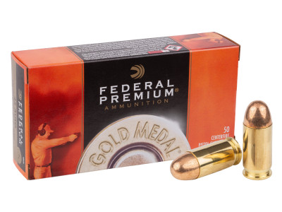 Federal Premium .45 Auto Gold Medal Handgun FMJ, 230gr, 50ct