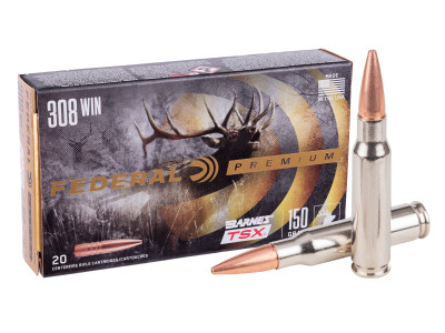 Federal Premium .308 Winchester Barnes TSX, 150gr, 20ct