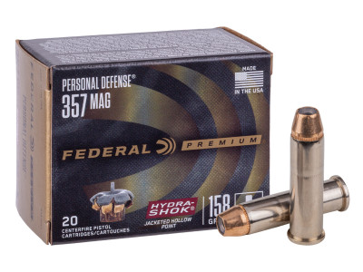 Federal Premium .357 Magnum Personal Defense Hydra-Shok, 158gr, 20ct