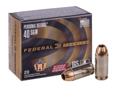 Federal Premium .40 S&W Personal Defense Hydra-Shok Deep, 165gr, 20ct
