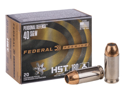 Federal Premium .40 S&W Personal Defense HST, 180gr, 20ct