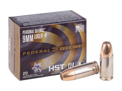 Federal Premium 9mm Luger +P Personal Defense HST, 124gr, 20ct