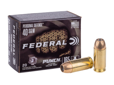 Federal .40 S&W Punch JHP, 165gr, 20ct