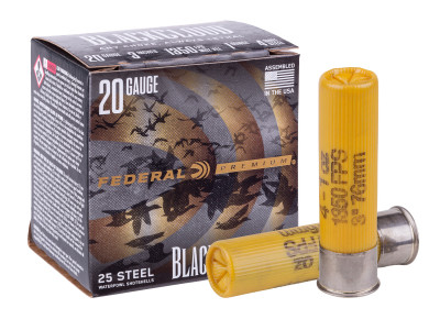 Federal Premium 20GA Black Cloud FS Steel 1oz, 4 Shot, 25ct