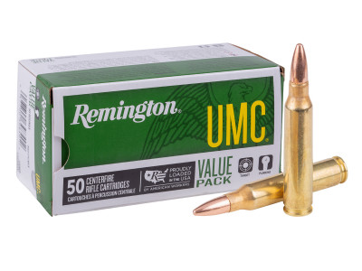 Remington .223 Remington Centerfire UMC FMJ, 55gr, 50ct
