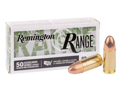 Remington 9mm Luger Range FMJ, 115gr, 50ct