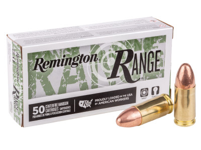 Remington 9mm Luger Remington Range FMJ, 124gr, 50ct