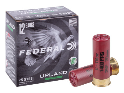 Federal Premium 12GA Upland Steel 1 1/8oz, 6 Shot, 25ct