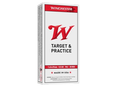 Winchester 7.62x39mm USA Target and Practice FMJ, 123gr, 20ct