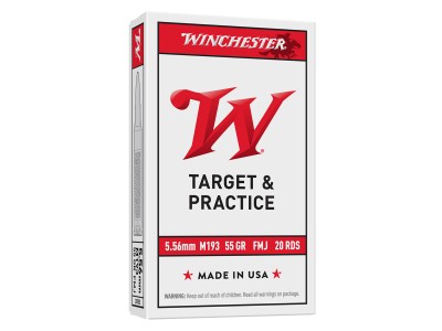 Winchester 5.56x45mm NATO M193 USA Target and Practice FMJ, 55gr, 20ct