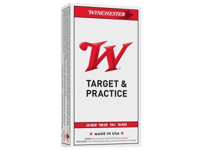 Winchester .40 S&W USA Target and Practice FMJ, 180gr, 50ct