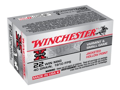 Winchester .22 WMR Super-X Varmint & Small Game JHP, 40gr, 50ct