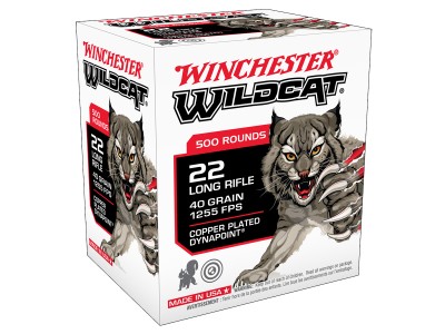 Winchester .22 LR Wildcat Copper Plated Dynapoint, 40gr, 500ct