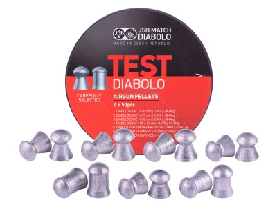 JSB Exact Diabolo Test Pellets .177 Cal, Round Nose, 350ct