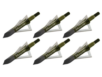 Muzzy 3 Blade 100 Grain Broadhead, 6 Pack