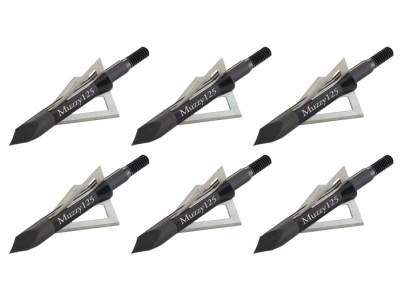 Muzzy 3 Blade 125 Grain Broadhead, 6 Pack