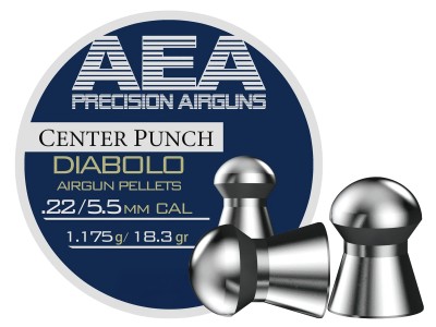 AEA Precision Center Punch Diabolo .22 Cal, 18.3gr, 500ct