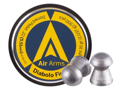 Air Arms Diabolo Field .22 Cal, 5.51mm, 16 Grains, Domed, 500ct