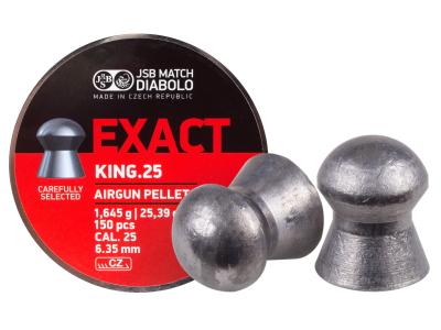 JSB Match Diabolo Exact King .25 Cal, 25.39 Grains, Domed, 150ct