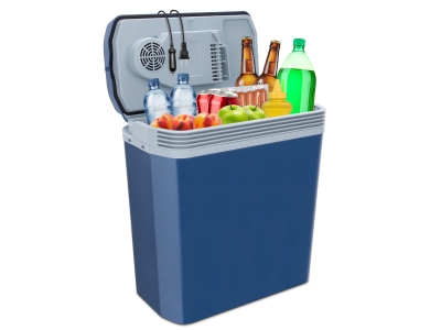 Ivation 24L Electric Cooler & Warmer Portable Car Fridge with Handle, Blue