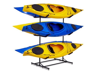 RaxGo Kayak Storage Rack, Indoor & Outdoor Freestanding for 6 Kayak
