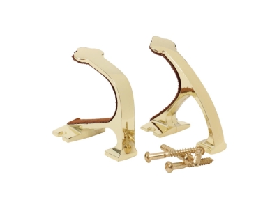 Allen Brass Wall Mount Gun Hanger Hook Set