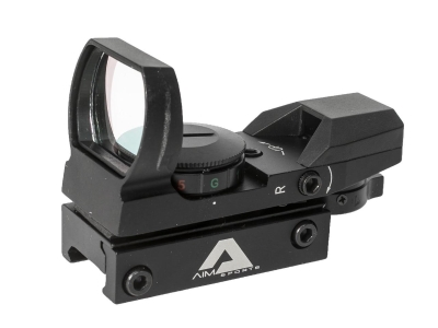 AIM Red/Green Dot Reflex Sight w/ Four Reticles, Black