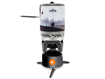 Hike Crew Portable Stove & Cooking System with 1L Pot, Black