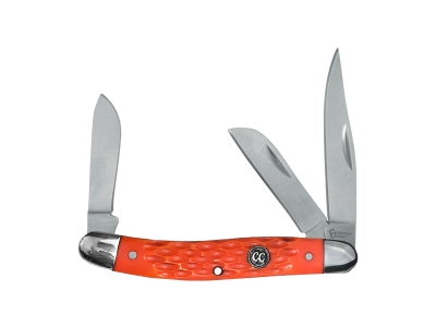 ABKT Cattleman Stockman Jigged Knife, Orange