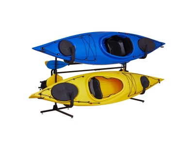 RaxGo Two Kayak Storage Rack, Freestanding Heavy Duty Stand for Kayaks