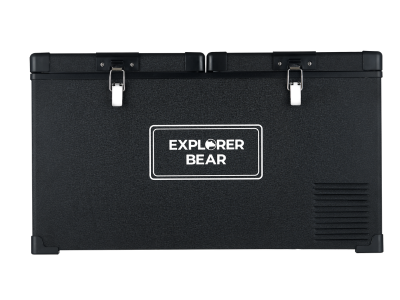 Explorer Bear EX75 79.3QT/75L 12/24V Dual Zone Electric Fridge Freezer, Black